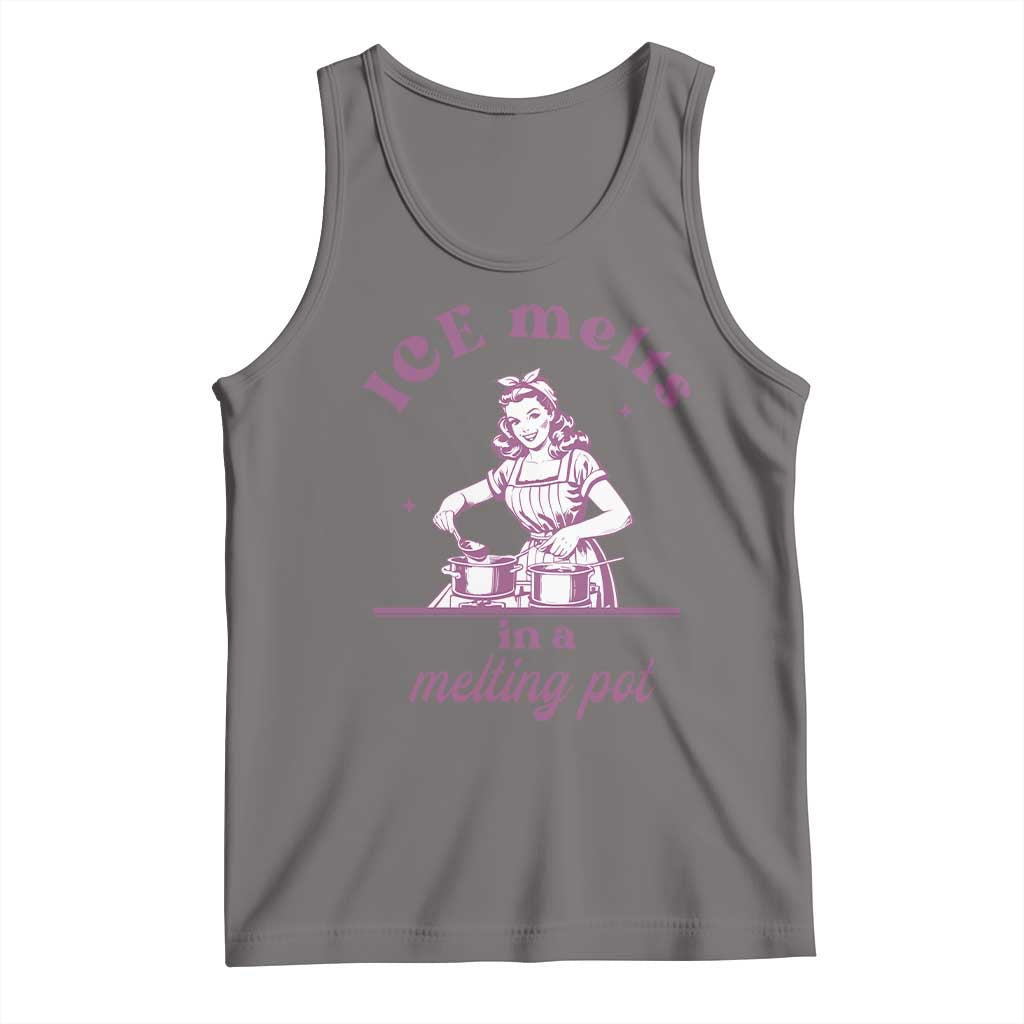 Ice Melts In A Melting Pot Tank Top Funny Cooking Woman Retro Feminist Political Statement