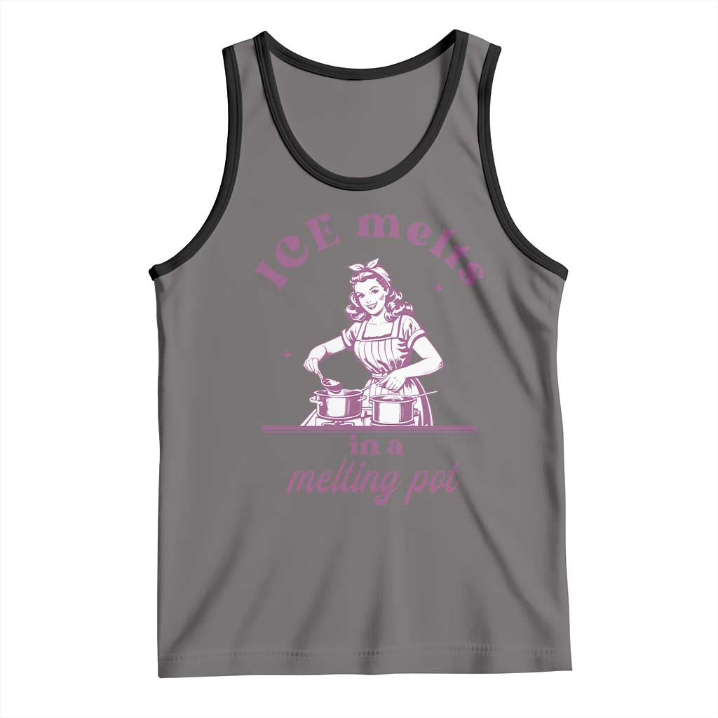 Ice Melts In A Melting Pot Tank Top Funny Cooking Woman Retro Feminist Political Statement