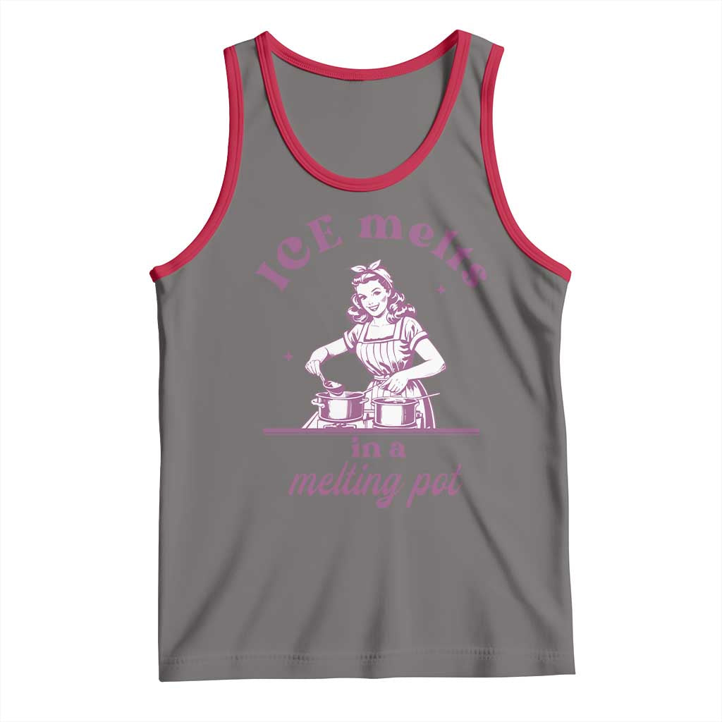 Ice Melts In A Melting Pot Tank Top Funny Cooking Woman Retro Feminist Political Statement