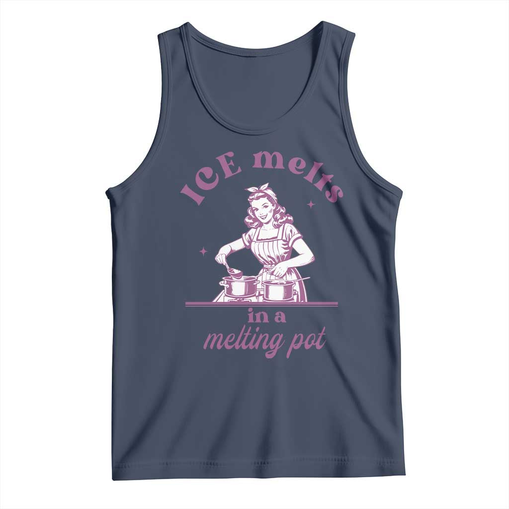 Ice Melts In A Melting Pot Tank Top Funny Cooking Woman Retro Feminist Political Statement
