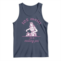Ice Melts In A Melting Pot Tank Top Funny Cooking Woman Retro Feminist Political Statement