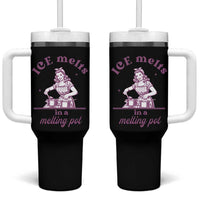 Ice Melts In A Melting Pot Tumbler With Handle Funny Cooking Woman Retro Feminist Political Statement