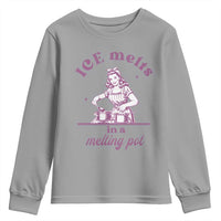 Ice Melts In A Melting Pot Youth Sweatshirt Funny Cooking Woman Retro Feminist Political Statement