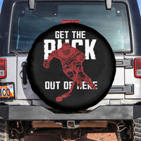 Get The Puck Out of Here Spare Tire Cover Sarcastic Ice Hockey Pun Humor