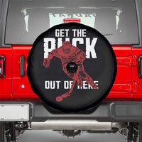 Get The Puck Out of Here Spare Tire Cover Sarcastic Ice Hockey Pun Humor