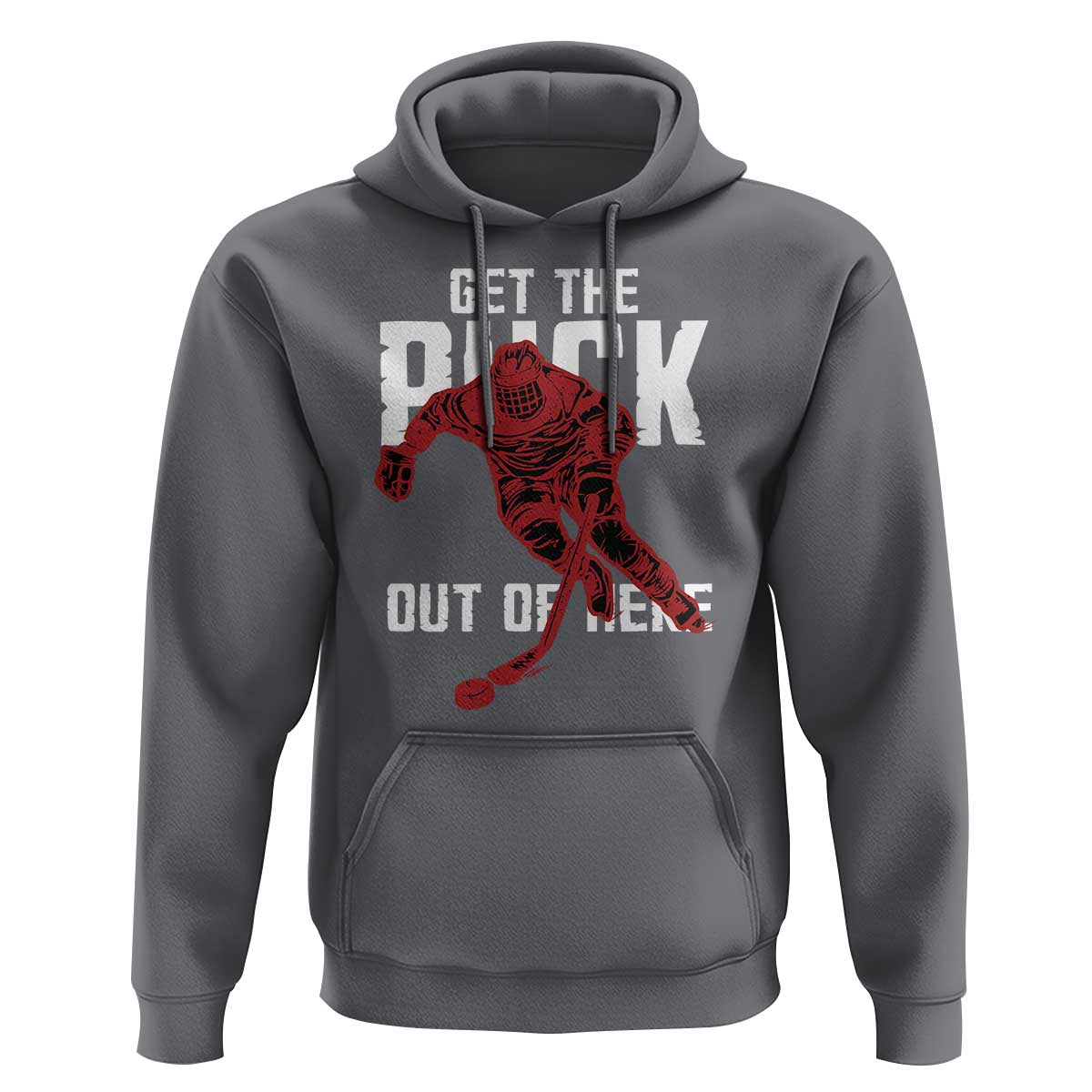 Get The Puck Out of Here Hoodie Sarcastic Ice Hockey Pun Humor