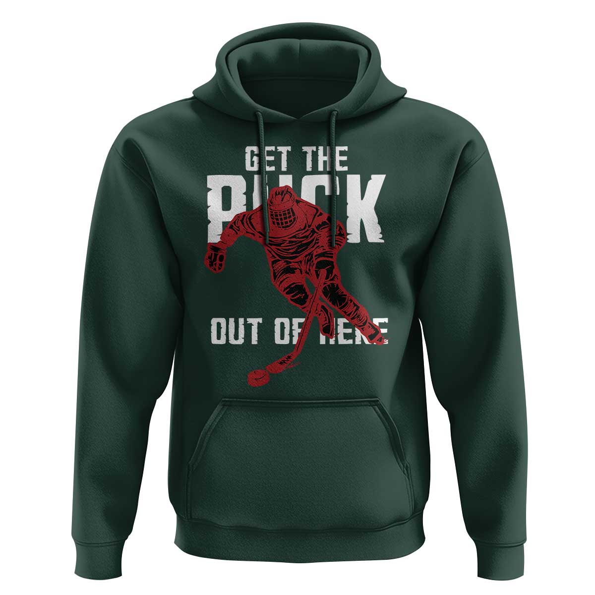 Get The Puck Out of Here Hoodie Sarcastic Ice Hockey Pun Humor