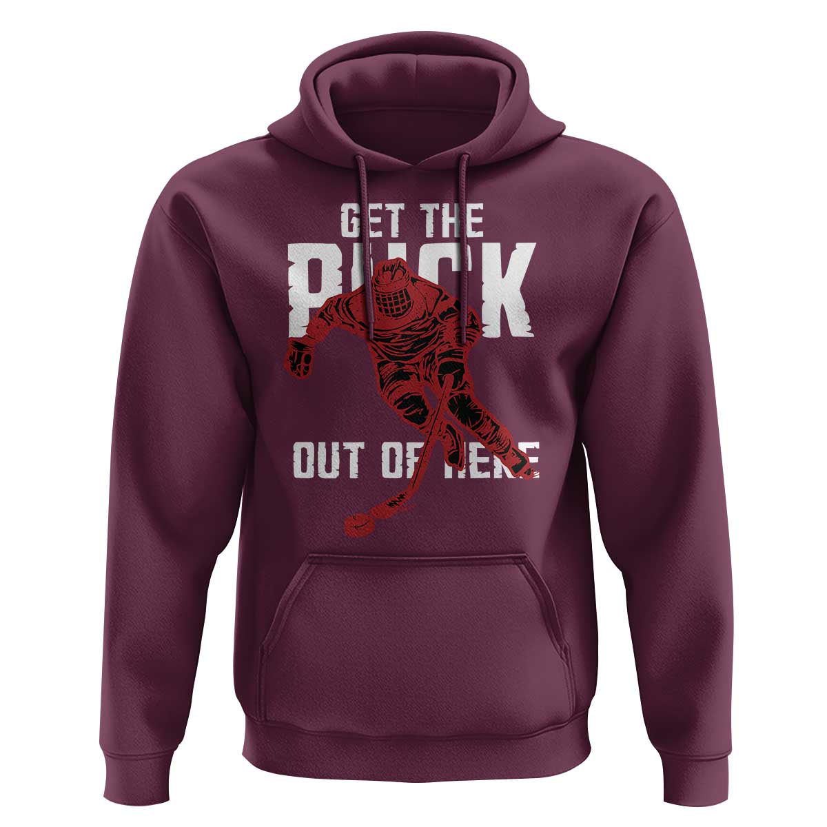 Get The Puck Out of Here Hoodie Sarcastic Ice Hockey Pun Humor