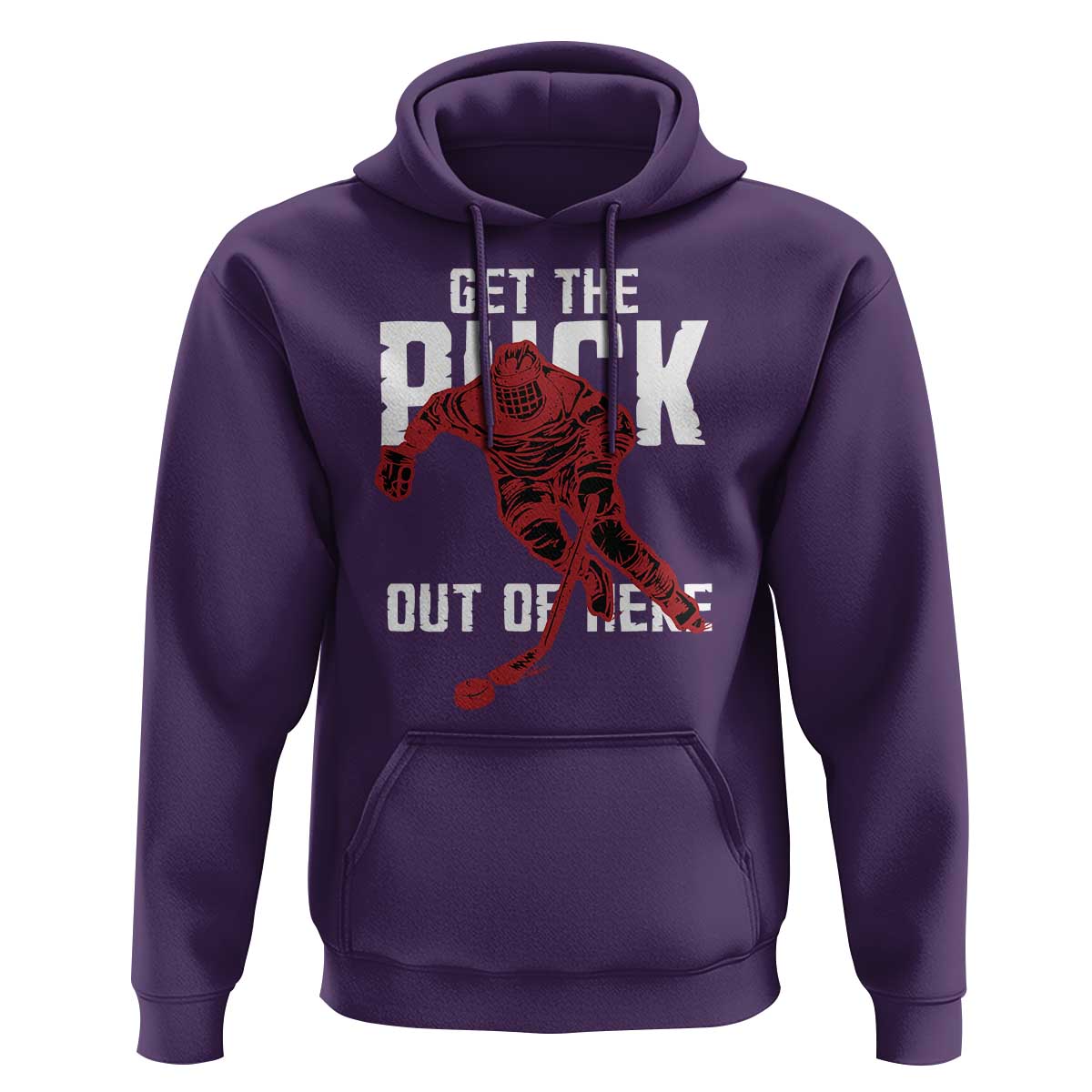Get The Puck Out of Here Hoodie Sarcastic Ice Hockey Pun Humor