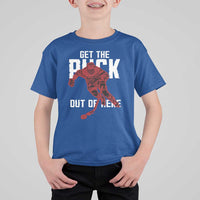 Get The Puck Out of Here T Shirt For Kid Sarcastic Ice Hockey Pun Humor