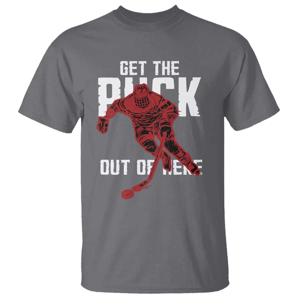 Get The Puck Out of Here T Shirt Sarcastic Ice Hockey Pun Humor