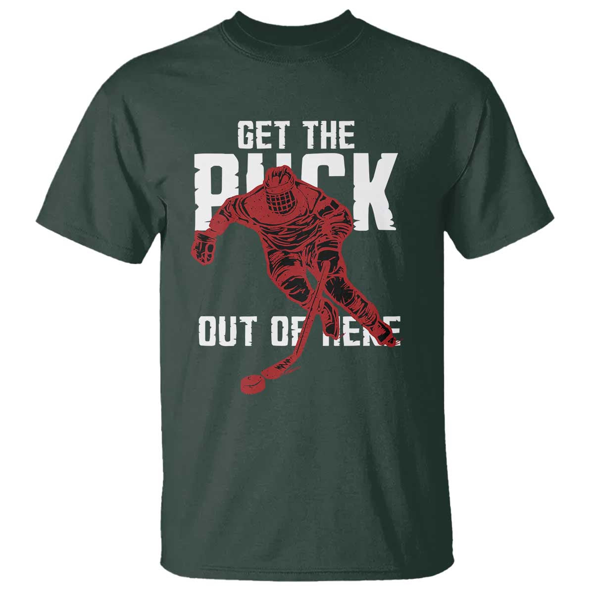 Get The Puck Out of Here T Shirt Sarcastic Ice Hockey Pun Humor