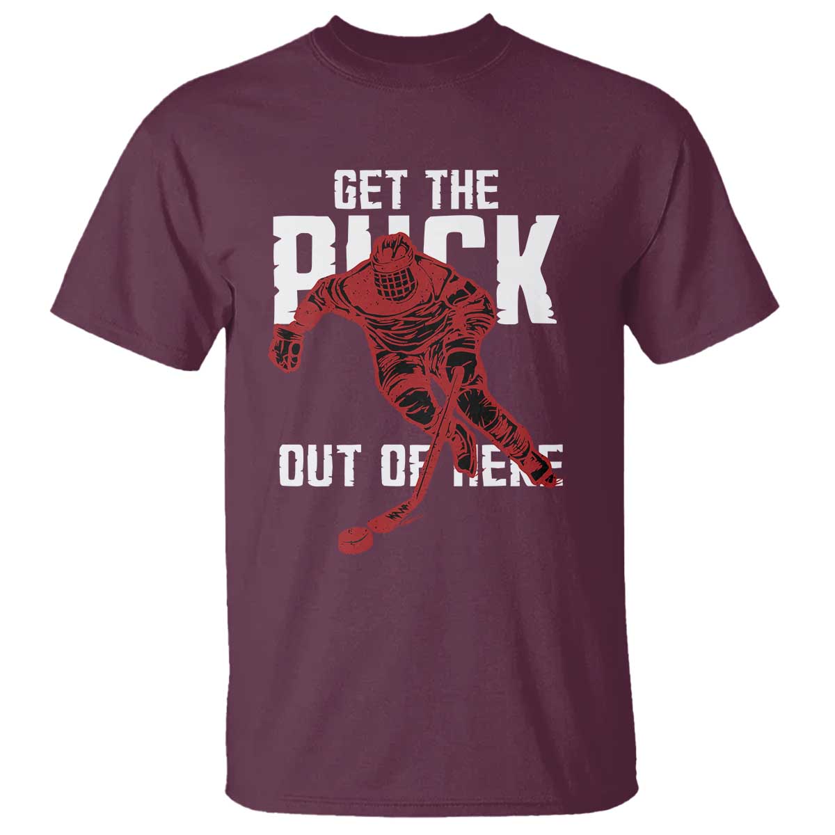 Get The Puck Out of Here T Shirt Sarcastic Ice Hockey Pun Humor