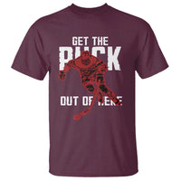 Get The Puck Out of Here T Shirt Sarcastic Ice Hockey Pun Humor
