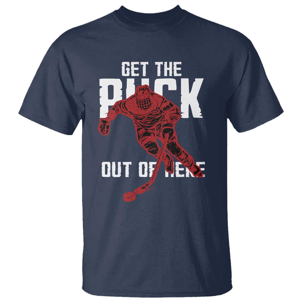 Get The Puck Out of Here T Shirt Sarcastic Ice Hockey Pun Humor