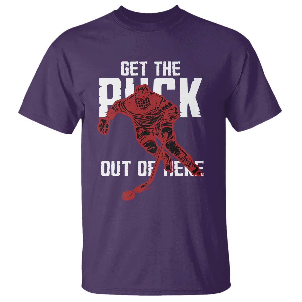 Get The Puck Out of Here T Shirt Sarcastic Ice Hockey Pun Humor
