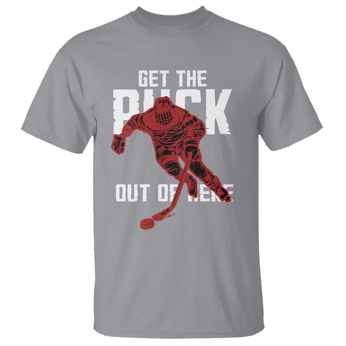 Get The Puck Out of Here T Shirt Sarcastic Ice Hockey Pun Humor