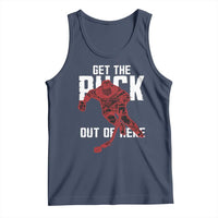 Get The Puck Out of Here Tank Top Sarcastic Ice Hockey Pun Humor