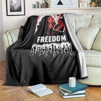 Freedom Iran Women Revolution 2026 Throw Blanket Lighting Cigarette with Burning Portrait Graphic