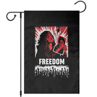 Freedom Iran Women Revolution 2026 Garden Flag Lighting Cigarette with Burning Portrait Graphic