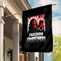 Freedom Iran Women Revolution 2026 Garden Flag Lighting Cigarette with Burning Portrait Graphic