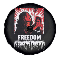 Freedom Iran Women Revolution 2026 Spare Tire Cover Lighting Cigarette with Burning Portrait Graphic