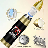 Freedom Iran Women Revolution 2026 Bullet Tumbler Lighting Cigarette with Burning Portrait Graphic