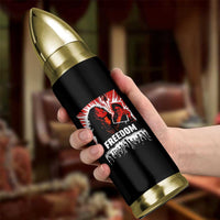 Freedom Iran Women Revolution 2026 Bullet Tumbler Lighting Cigarette with Burning Portrait Graphic