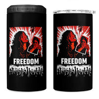 Freedom Iran Women Revolution 2026 4 in 1 Can Cooler Tumbler Lighting Cigarette with Burning Portrait Graphic