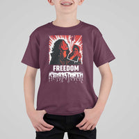 Freedom Iran Women Revolution 2026 T Shirt For Kid Lighting Cigarette with Burning Portrait Graphic