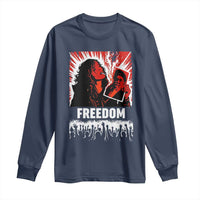 Freedom Iran Women Revolution 2026 Long Sleeve Shirt Lighting Cigarette with Burning Portrait Graphic