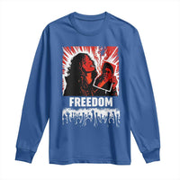 Freedom Iran Women Revolution 2026 Long Sleeve Shirt Lighting Cigarette with Burning Portrait Graphic