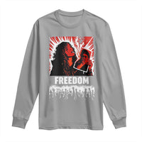 Freedom Iran Women Revolution 2026 Long Sleeve Shirt Lighting Cigarette with Burning Portrait Graphic