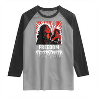 Freedom Iran Women Revolution 2026 Raglan Shirt Lighting Cigarette with Burning Portrait Graphic