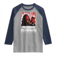 Freedom Iran Women Revolution 2026 Raglan Shirt Lighting Cigarette with Burning Portrait Graphic