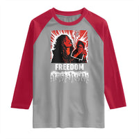 Freedom Iran Women Revolution 2026 Raglan Shirt Lighting Cigarette with Burning Portrait Graphic