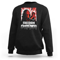 Freedom Iran Women Revolution 2026 Sweatshirt Lighting Cigarette with Burning Portrait Graphic