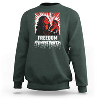 Freedom Iran Women Revolution 2026 Sweatshirt Lighting Cigarette with Burning Portrait Graphic