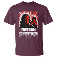 Freedom Iran Women Revolution 2026 T Shirt Lighting Cigarette with Burning Portrait Graphic