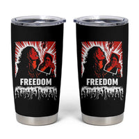 Freedom Iran Women Revolution 2026 Tumbler Cup Lighting Cigarette with Burning Portrait Graphic