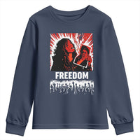 Freedom Iran Women Revolution 2026 Youth Sweatshirt Lighting Cigarette with Burning Portrait Graphic