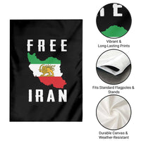 Free Iran Revolution 2026 Garden Flag Sun and Lion Flag Iranian Freedom Justice