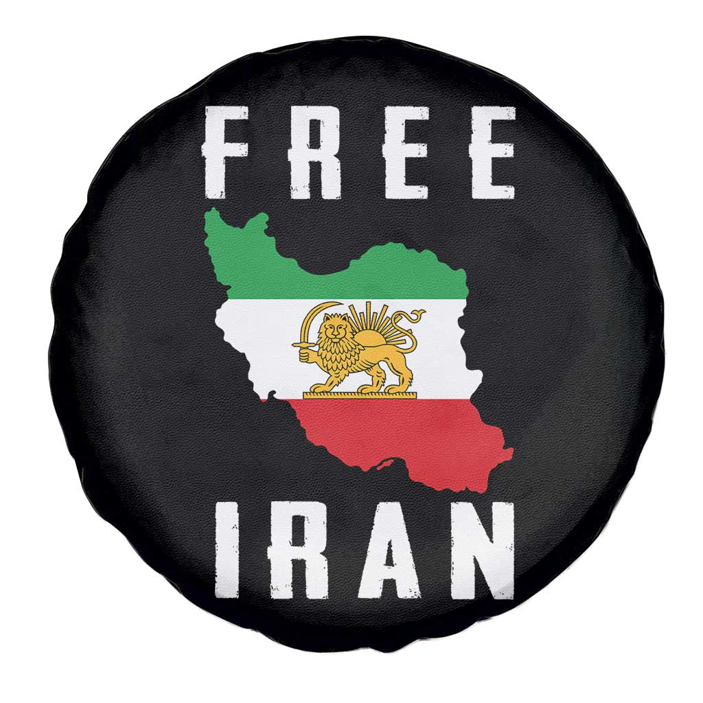 Free Iran Revolution 2026 Spare Tire Cover Sun and Lion Flag Iranian Freedom Justice