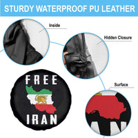 Free Iran Revolution 2026 Spare Tire Cover Sun and Lion Flag Iranian Freedom Justice