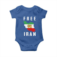 Free Iran Revolution 2026 Baby Onesie Sun and Lion Flag Iranian Freedom Justice
