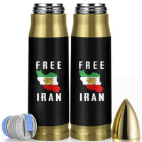 Free Iran Revolution 2026 Bullet Tumbler Sun and Lion Flag Iranian Freedom Justice