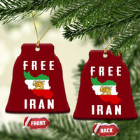 Free Iran Revolution 2026 Ceramic Ornament Sun and Lion Flag Iranian Freedom Justice
