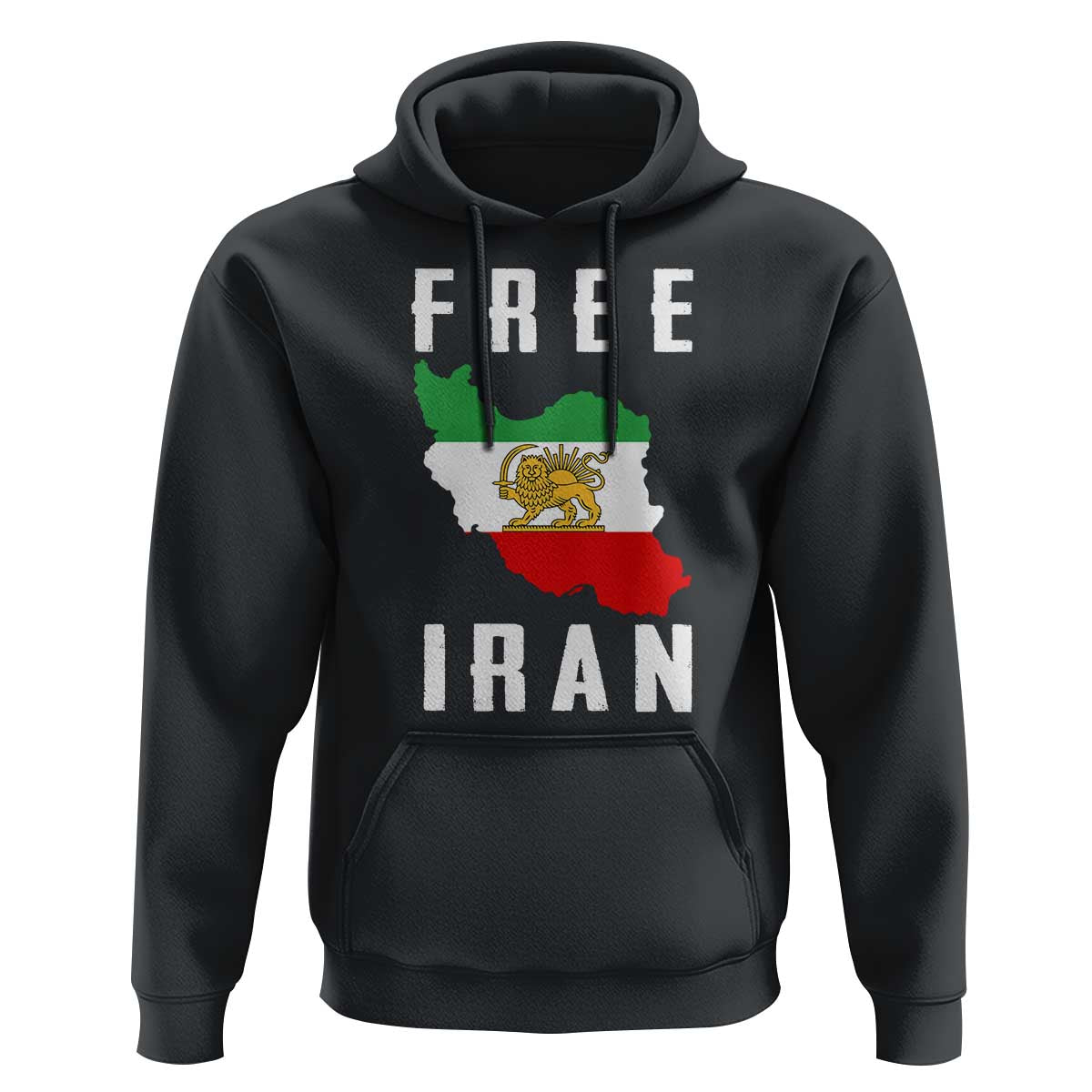 Free Iran Revolution 2026 Hoodie Sun and Lion Flag Iranian Freedom Justice