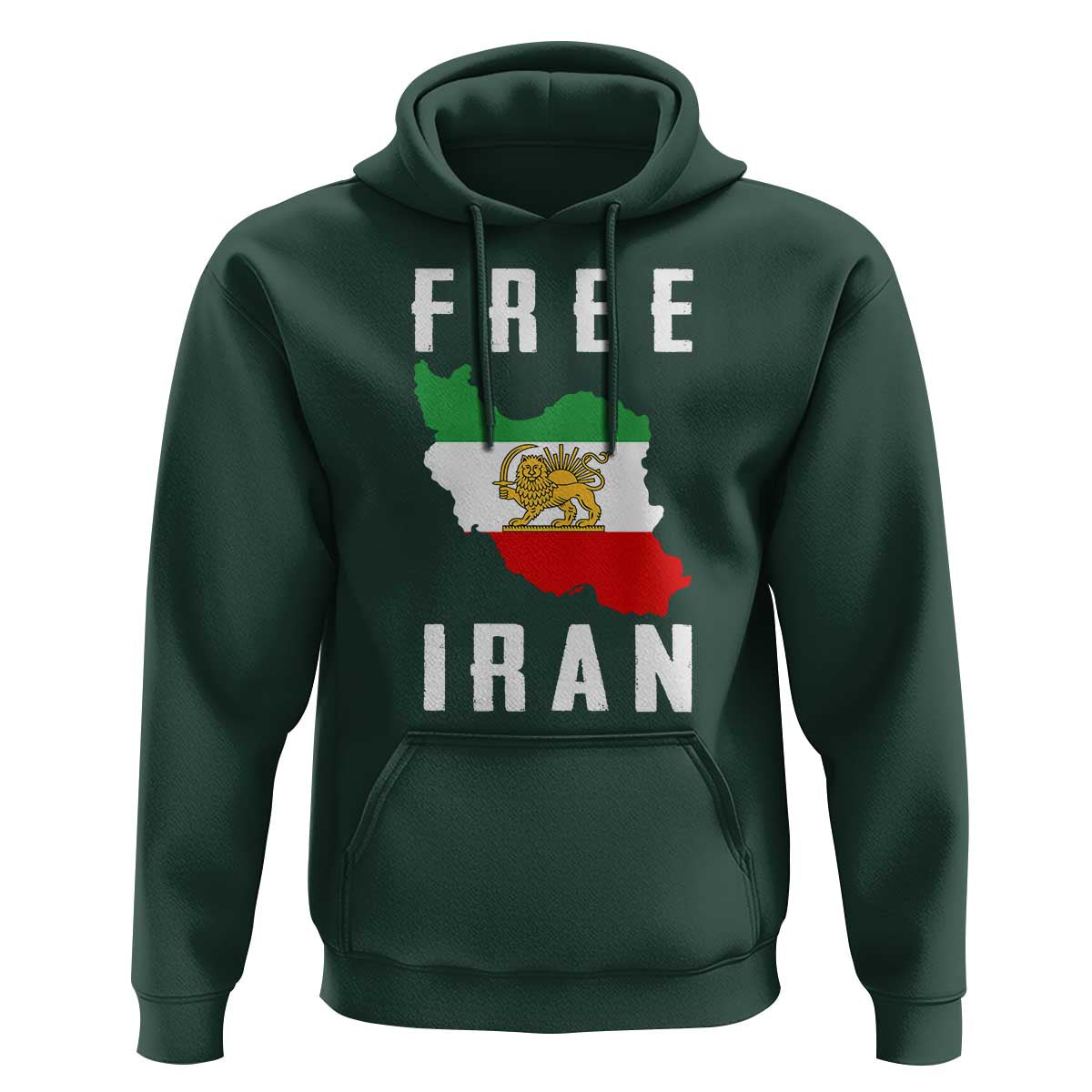 Free Iran Revolution 2026 Hoodie Sun and Lion Flag Iranian Freedom Justice