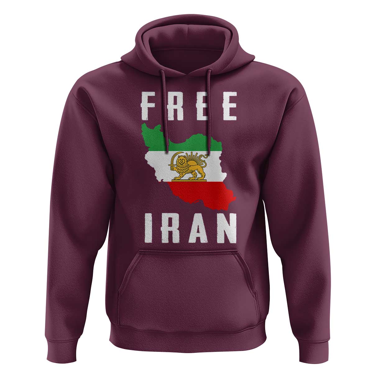 Free Iran Revolution 2026 Hoodie Sun and Lion Flag Iranian Freedom Justice